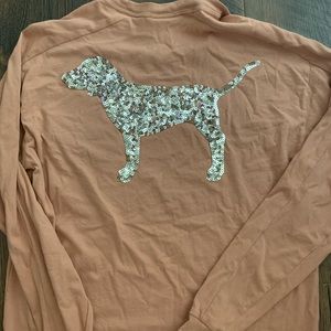 VS Pink sequin long sleeve shirt